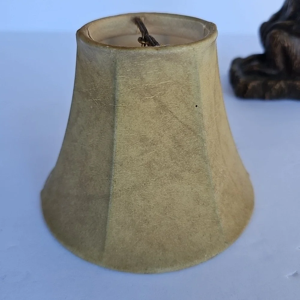 Vtg Art Deco Seated Sitting Monkey Table Lamp Nightlight with Lampshade 1963